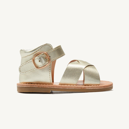 poppy gold leather toddler sandals
