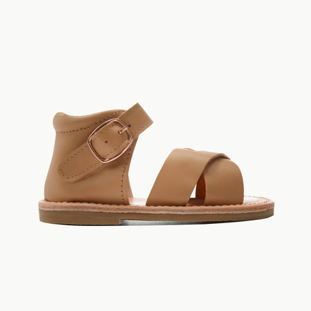 poppy tan leather toddler sandals