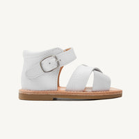Load image into Gallery viewer, poppy white leather toddler sandals
