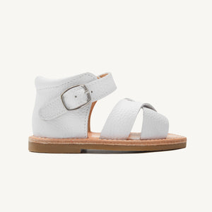 poppy white leather toddler sandals