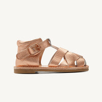 Load image into Gallery viewer, rylee rose gold leather toddler sandals

