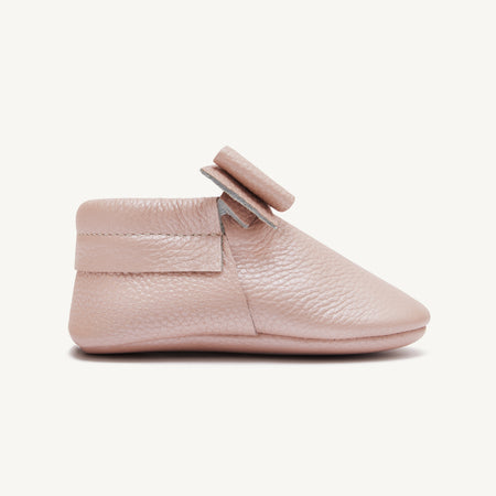 elsa blush baby moccasins