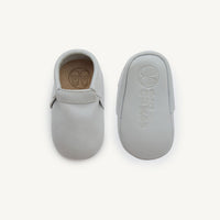 Load image into Gallery viewer, sunny grey baby moccasins
