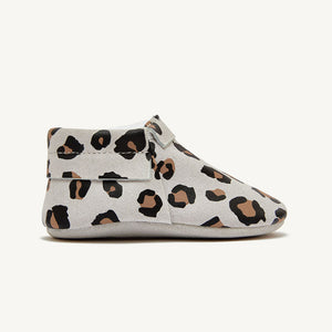sunny leopard baby moccasins from Short Cakes Short Cakes