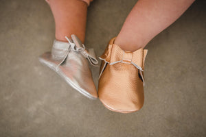 Rose gold sales baby moccasins
