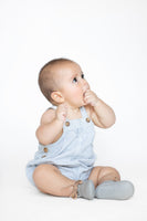 Load image into Gallery viewer, hudson grey leather baby booties
