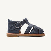 Load image into Gallery viewer, rylee navy leather toddler sandals
