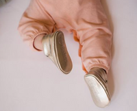 Load image into Gallery viewer, sunny gold baby moccasins
