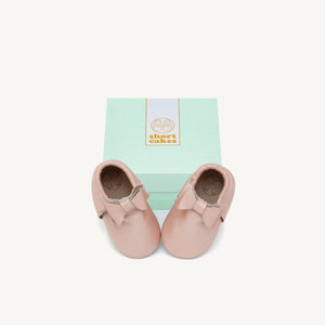 elsa blush baby moccasins