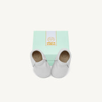 Load image into Gallery viewer, sunny grey baby moccasins
