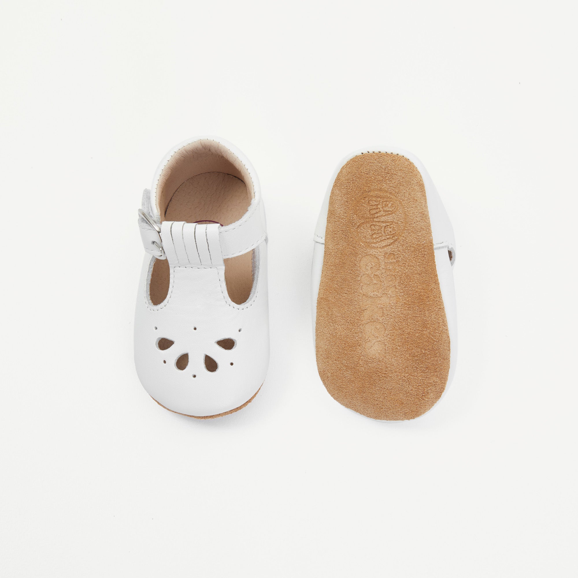 frankie white leather baby mary jane  Short Cakes